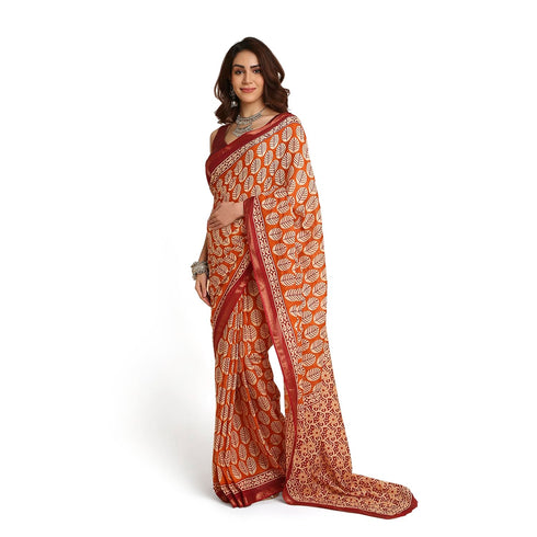 Vasthrlay Lightweight Breathable Traditional Printed Saree
