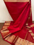 Vasthrlay Womens Organza Unstitched Red Saree