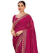 Vasthrlay Bandhani Embroidery Unstitched Rama Green Saree