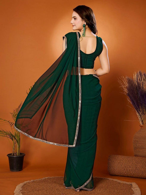 Vasthrlay Georgette Pleated Unstiched Ethnic Wear