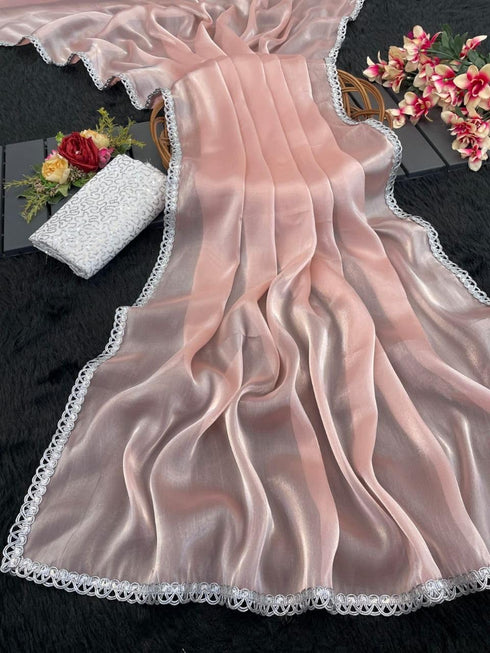 Vasthrlay Embroidery Unstitched Saree