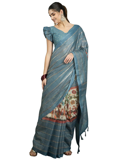 Vasthrlay Kalamkari Printed Unstitched Su Ethnic Wear