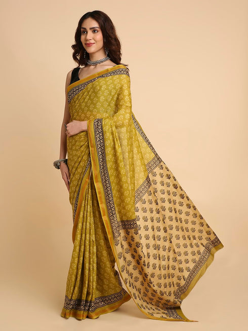 Vasthrlay Lightweight Breathable Traditional Printed Saree
