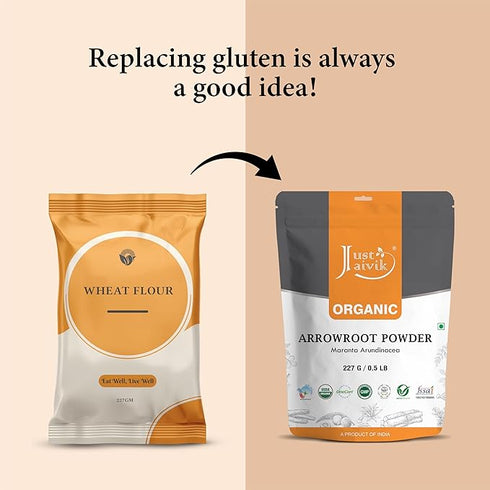 Just Jaivik Organic Arrowroot Powder