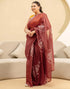 Vasthrlay Chanderi Printed Unstitched Blue Saree