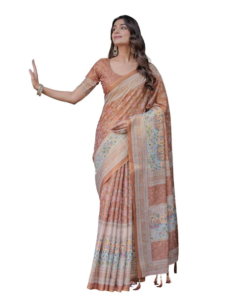 Vasthrlay Handloom Printed Multi Saree