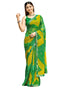Vasthrlay Chiffon Bandhani Unstitched Green Saree