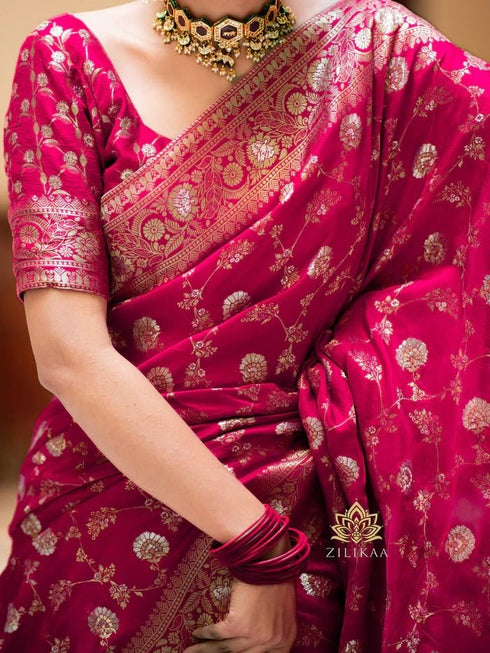 Vasthrlay Banarasi Unstitched Saree
