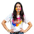 Premium Holi Festival White T-Shirt | Modern Graphic Print