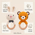 Handmade Crochet Baby Rattles Combo (Rabbit & Tiger)