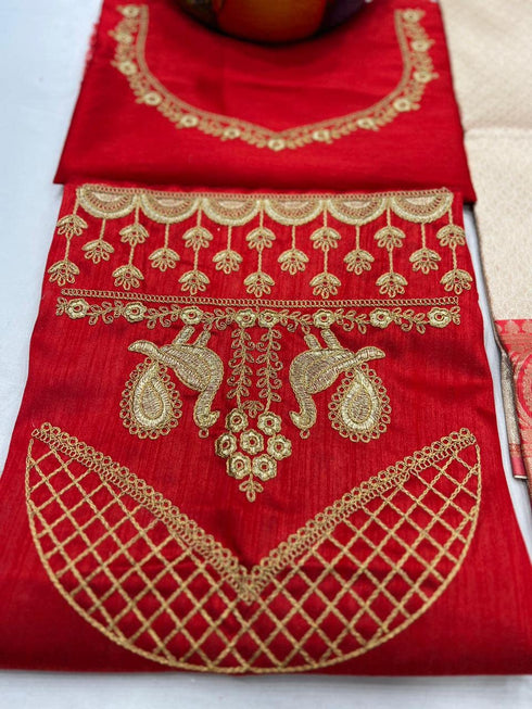 Vasthrlay Traditional Kanjivaram Kanchipuram Weaving Stitched