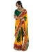 Vasthrlay Georgette Bandhani Unstitched Maroon Saree