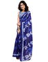 Vasthrlay Womens Printed Unstitched Dark Green Saree