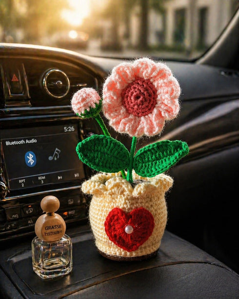 Handmade Crochet Flower Pot Set