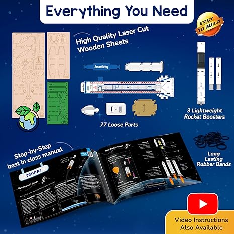 Smartivity Rocket Launcher Kit for Kids 6-12 Years