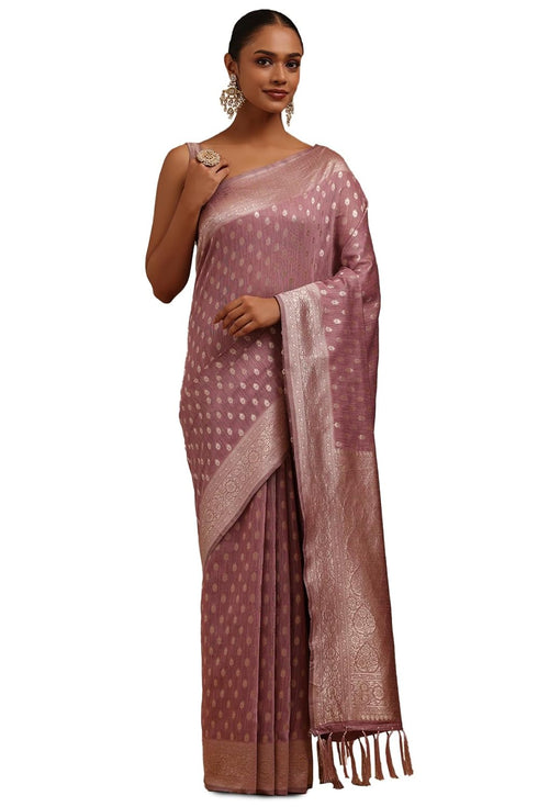 Vasthrlay Beige Tussar Floral