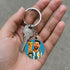 Acrylic Cricket And Football Theme Keychain For Car And Bike