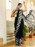 Vasthrlay Georgette Printed Unstitched Wine Saree