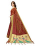 Vasthrlay Cotton Jari Digital Brown Gold Ethnic Wear