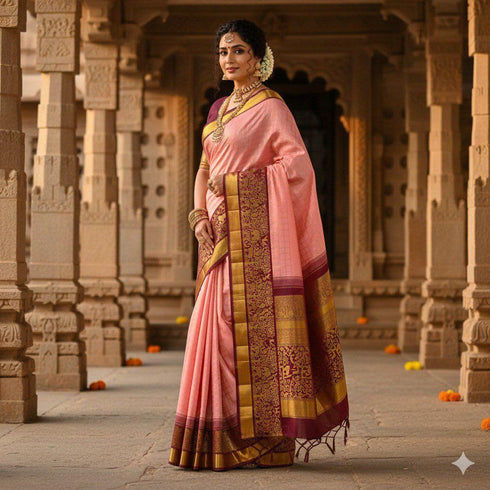 Vasthrlay Banarasi Traditional Matching Unstitched