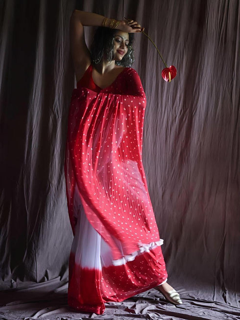 Vasthrlay Bandhani Tassels Lightweight Festive