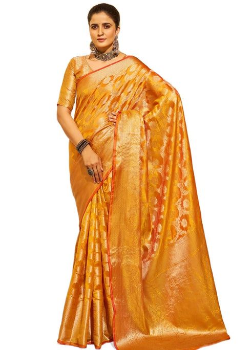 Vasthrlay Organza Patola Leriya Unstitched Saree