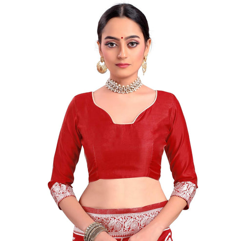 Vasthrlay Banarasi Bridal Red Ethnic Wear