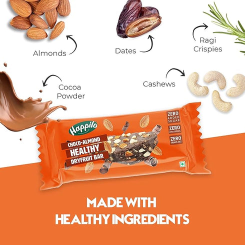 Happilo Choco Almonds Healthy Dry Fruit Bar