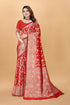 Vsathrlay Saree Kanjivaram Silk Pari Maroon
