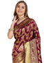 Vasthrlay Red Banarasi Traditional Unstitched Saree