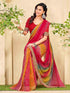 Vasthrlay Georgette Bandhani Unstitched Pink Saree