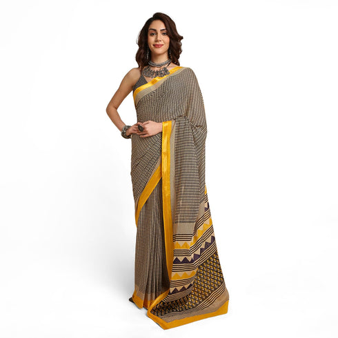 Vasthrlay Lightweight Breathable Traditional Printed Saree