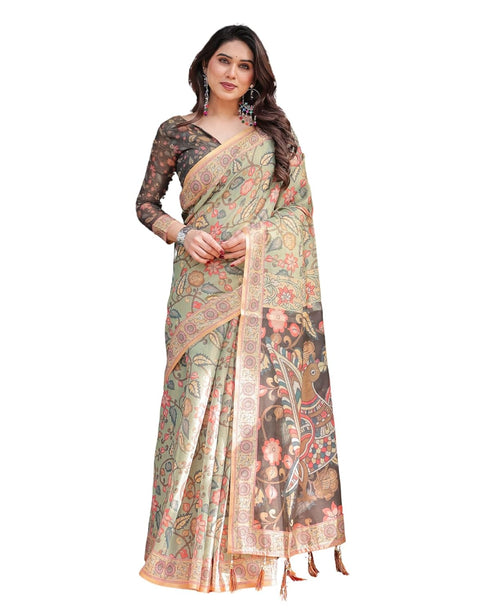Vasthrlay Cotton Handloom Tassels Saree