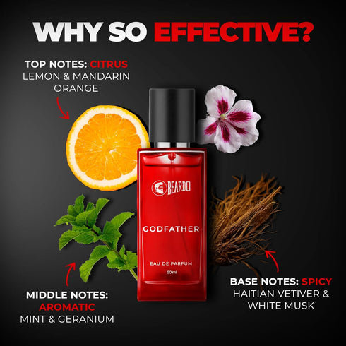 BEARDO Godfather Perfume Aromatic Spicy Perfume Long Lasting Perfume For Date Night Fragrance Body
