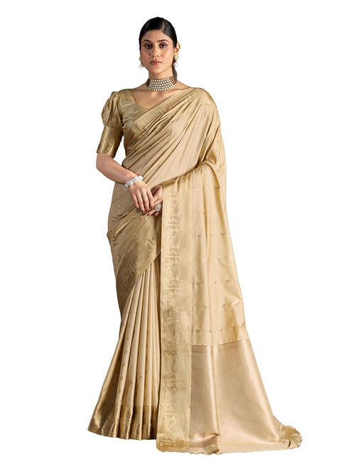 Vasthrlay Women's Kanjivaram Silk Unstitched Saree