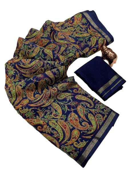 Vasthrlay Soft Saree Floral Digital Extraodinary