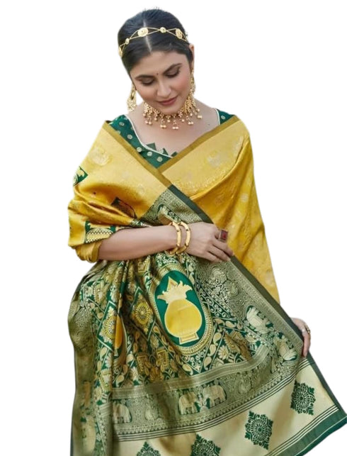 Vasthrlay Banarasi Traditional Unstitched Saree