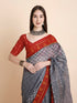 Vasthrlay Cotton Printed Mulmul Blue Saree