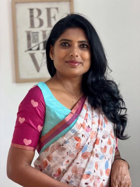Vasthrlay Off White Contrast Lightweight Unstitched