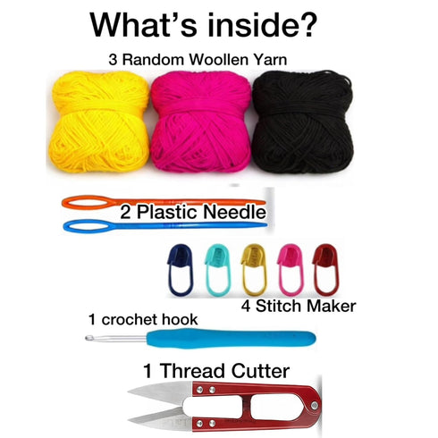 Complete Crochet Kit for Beginners, Colorful Yarn, Crochet Hooks