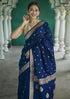 Vsathrlay Peach Banarasi Kanchipuram Ethnic Wear