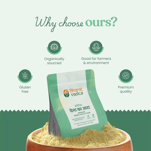 Bharat Vedica Organic Proso Millet Flour Organic Chena ka Atta