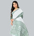 Vasthrlay Cotton Blue White Saree