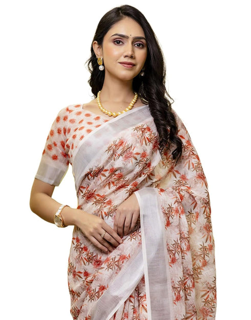 Vasthrlay Womens Cotton Unstitched Teal Saree