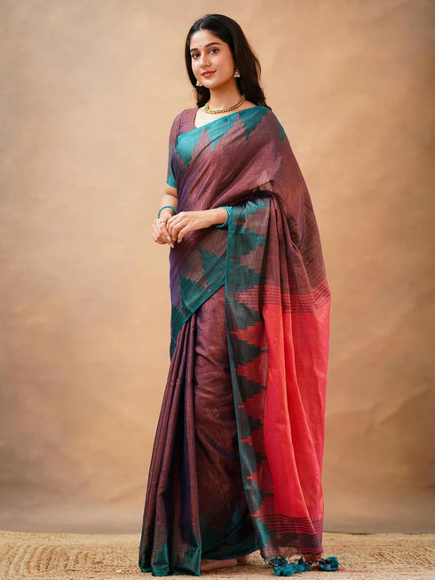 Vasthrlay Handloom Unstitched Grey Ethnic Wear