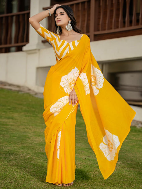 Vasthrlay Printed Unstitched Smc Ethnic Wear