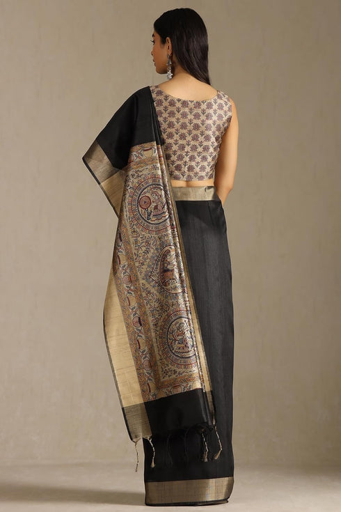 Vasthrlay Tussar Solid Saree