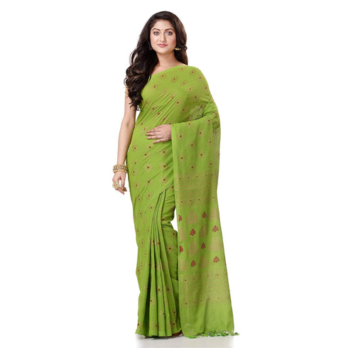 Vasthrlay Bidesh Cotton Blouse Db180122abhrak Green