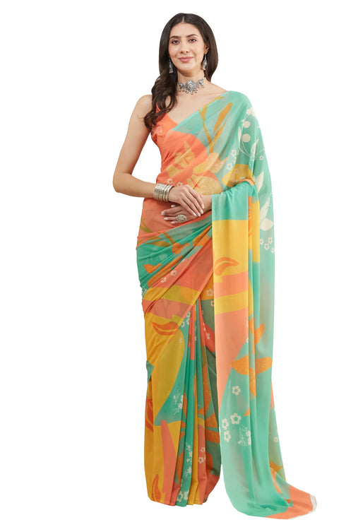 Vasthrlay Georgette Printed Saree