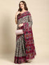 Vasthrlay Cotton Printed Mulmul Black Saree